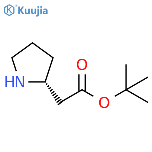 tert-butyl 2-(2R)-pyrrolidin-2-ylacetate structure
