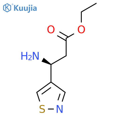 ethyl (3S)-3-amino-3-(1,2-thiazol-4-yl)propanoate structure