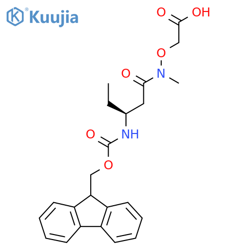2-{(3S)-3-({(9H-fluoren-9-yl)methoxycarbonyl}amino)-N-methylpentanamidooxy}acetic acid structure