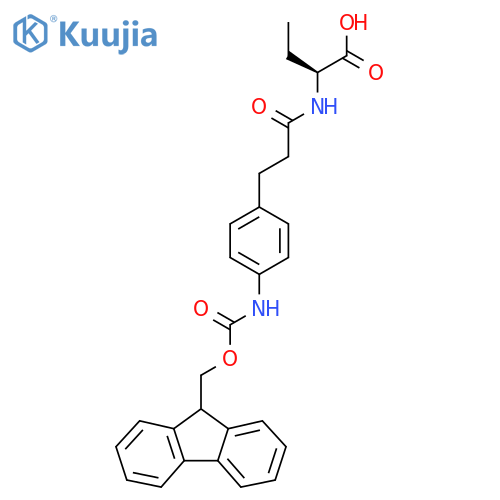 (2S)-2-{3-4-({(9H-fluoren-9-yl)methoxycarbonyl}amino)phenylpropanamido}butanoic acid structure