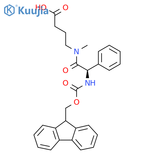 4-(2R)-2-({(9H-fluoren-9-yl)methoxycarbonyl}amino)-N-methyl-2-phenylacetamidobutanoic acid structure