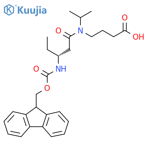 4-(3R)-3-({(9H-fluoren-9-yl)methoxycarbonyl}amino)-N-(propan-2-yl)pentanamidobutanoic acid structure