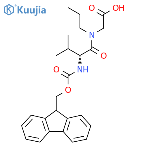 2-(2R)-2-({(9H-fluoren-9-yl)methoxycarbonyl}amino)-3-methyl-N-propylbutanamidoacetic acid structure