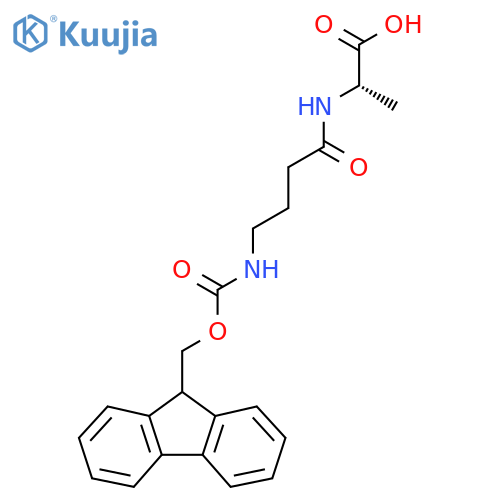 (2S)-2-4-({(9H-fluoren-9-yl)methoxycarbonyl}amino)butanamidopropanoic acid structure