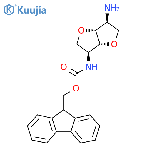 9H-fluoren-9-ylmethyl N-(3S,3aR,6S,6aR)-6-amino-hexahydrofuro3,2-bfuran-3-ylcarbamate structure