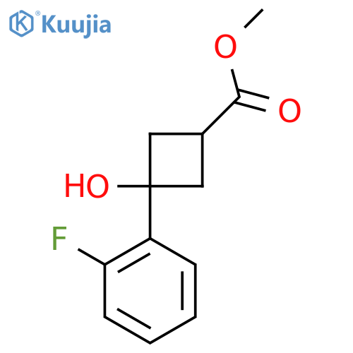 methyl (1s,3s)-3-(2-fluorophenyl)-3-hydroxycyclobutane-1-carboxylate structure