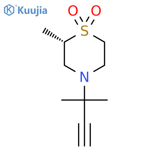 (2S)-2-methyl-4-(2-methylbut-3-yn-2-yl)-1lambda6-thiomorpholine-1,1-dione structure