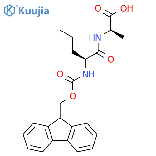 (2R)-2-(2S)-2-({(9H-fluoren-9-yl)methoxycarbonyl}amino)pentanamidopropanoic acid structure