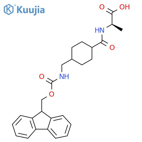 (2R)-2-({4-({(9H-fluoren-9-yl)methoxycarbonyl}amino)methylcyclohexyl}formamido)propanoic acid structure