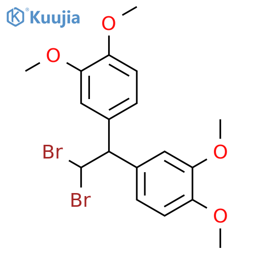 Benzene, 1,1'-(2,2-dibromoethylidene)bis[3,4-dimethoxy- structure
