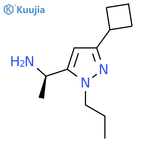 (1R)-1-(3-cyclobutyl-1-propyl-1H-pyrazol-5-yl)ethan-1-amine structure