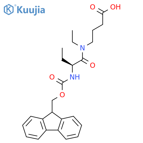 4-(2S)-N-ethyl-2-({(9H-fluoren-9-yl)methoxycarbonyl}amino)butanamidobutanoic acid structure