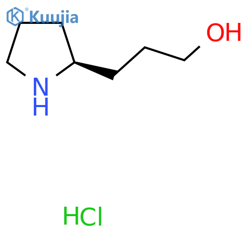 3-(2S)-pyrrolidin-2-ylpropan-1-ol hydrochloride structure