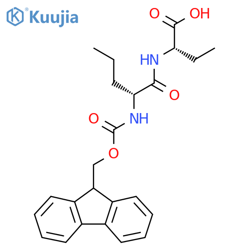 (2S)-2-(2R)-2-({(9H-fluoren-9-yl)methoxycarbonyl}amino)pentanamidobutanoic acid structure