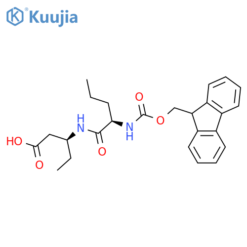 (3S)-3-(2R)-2-({(9H-fluoren-9-yl)methoxycarbonyl}amino)pentanamidopentanoic acid structure