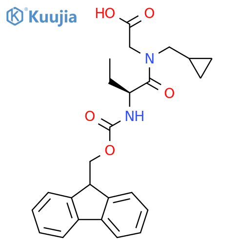 2-(2S)-N-(cyclopropylmethyl)-2-({(9H-fluoren-9-yl)methoxycarbonyl}amino)butanamidoacetic acid structure