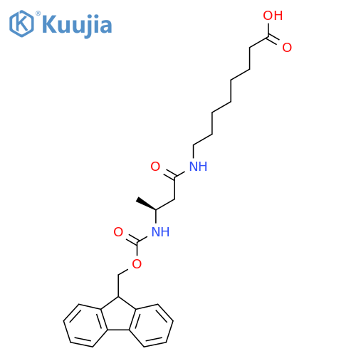 8-(3S)-3-({(9H-fluoren-9-yl)methoxycarbonyl}amino)butanamidooctanoic acid structure