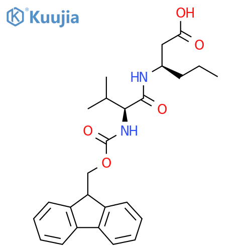 (3R)-3-(2S)-2-({(9H-fluoren-9-yl)methoxycarbonyl}amino)-3-methylbutanamidohexanoic acid structure
