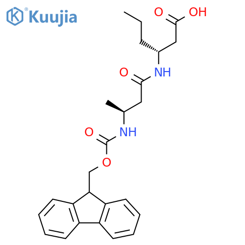 (3R)-3-(3S)-3-({(9H-fluoren-9-yl)methoxycarbonyl}amino)butanamidohexanoic acid structure