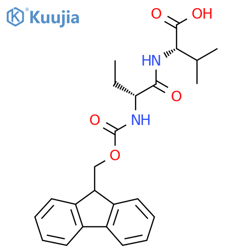(2S)-2-(2R)-2-({(9H-fluoren-9-yl)methoxycarbonyl}amino)butanamido-3-methylbutanoic acid structure