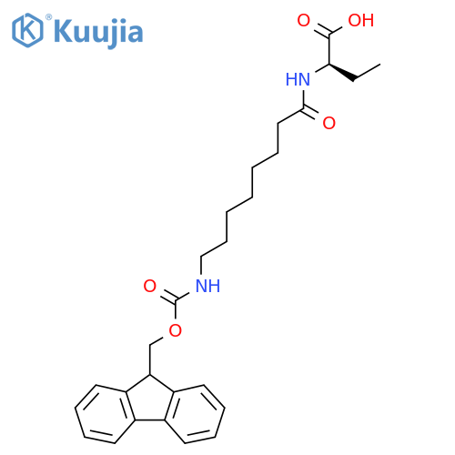 (2R)-2-8-({(9H-fluoren-9-yl)methoxycarbonyl}amino)octanamidobutanoic acid structure