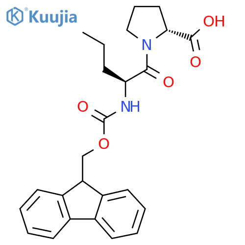 (2R)-1-(2S)-2-({(9H-fluoren-9-yl)methoxycarbonyl}amino)pentanoylpyrrolidine-2-carboxylic acid structure