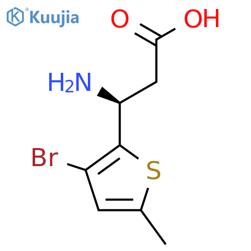 (3S)-3-amino-3-(3-bromo-5-methylthiophen-2-yl)propanoic acid structure