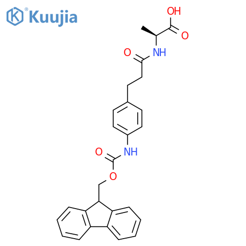 (2S)-2-{3-4-({(9H-fluoren-9-yl)methoxycarbonyl}amino)phenylpropanamido}propanoic acid structure