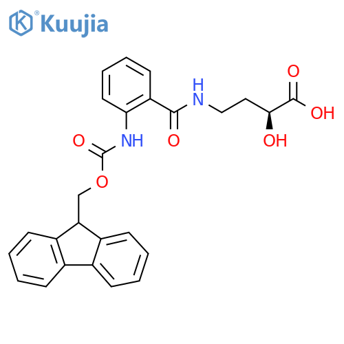 (2S)-4-{2-({(9H-fluoren-9-yl)methoxycarbonyl}amino)phenylformamido}-2-hydroxybutanoic acid structure