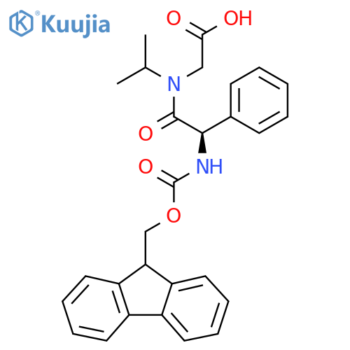 2-(2R)-2-({(9H-fluoren-9-yl)methoxycarbonyl}amino)-2-phenyl-N-(propan-2-yl)acetamidoacetic acid structure