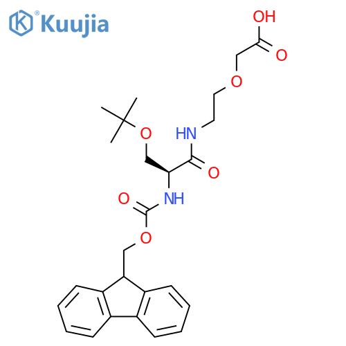 2-{2-(2S)-3-(tert-butoxy)-2-({(9H-fluoren-9-yl)methoxycarbonyl}amino)propanamidoethoxy}acetic acid structure