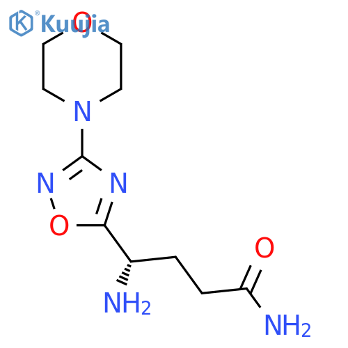 (4S)-4-amino-4-3-(morpholin-4-yl)-1,2,4-oxadiazol-5-ylbutanamide structure