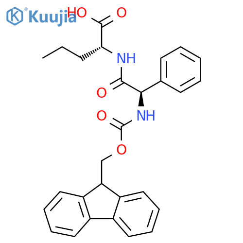 (2R)-2-(2R)-2-({(9H-fluoren-9-yl)methoxycarbonyl}amino)-2-phenylacetamidopentanoic acid structure