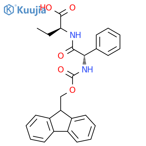 (2S)-2-(2S)-2-({(9H-fluoren-9-yl)methoxycarbonyl}amino)-2-phenylacetamidobutanoic acid structure