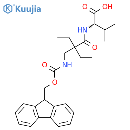 (2S)-2-{2-ethyl-2-({(9H-fluoren-9-yl)methoxycarbonyl}amino)methylbutanamido}-3-methylbutanoic acid structure
