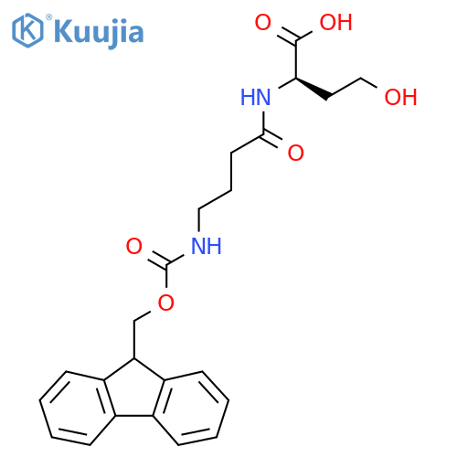 (2R)-2-4-({(9H-fluoren-9-yl)methoxycarbonyl}amino)butanamido-4-hydroxybutanoic acid structure