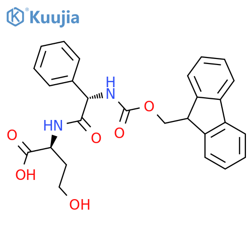 (2S)-2-(2S)-2-({(9H-fluoren-9-yl)methoxycarbonyl}amino)-2-phenylacetamido-4-hydroxybutanoic acid structure