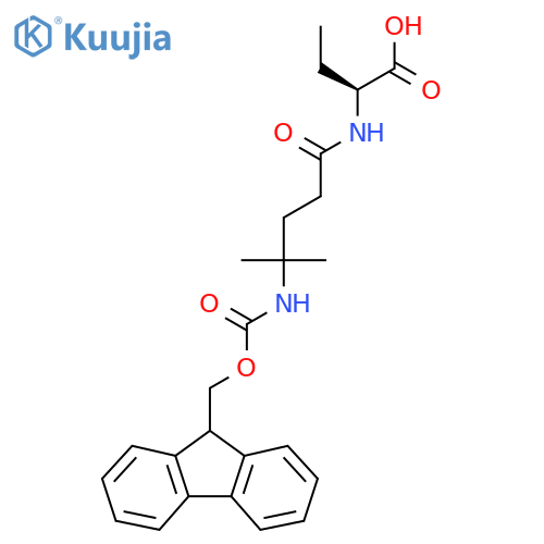 (2S)-2-4-({(9H-fluoren-9-yl)methoxycarbonyl}amino)-4-methylpentanamidobutanoic acid structure