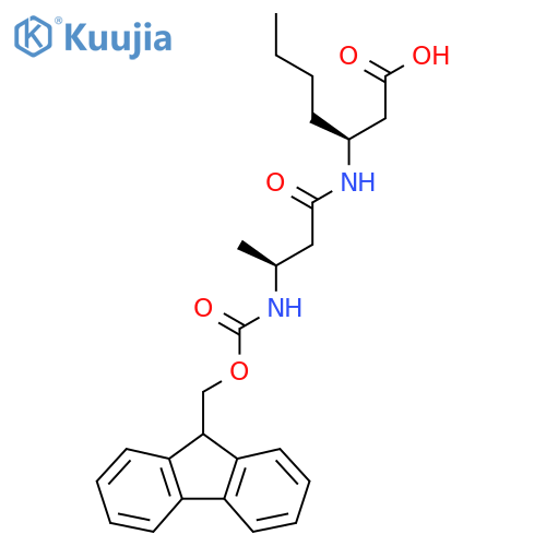 (3S)-3-(3S)-3-({(9H-fluoren-9-yl)methoxycarbonyl}amino)butanamidoheptanoic acid structure