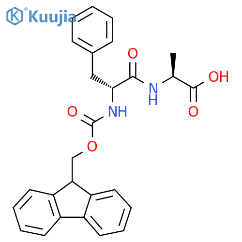 (2S)-2-(2R)-2-({(9H-fluoren-9-yl)methoxycarbonyl}amino)-3-phenylpropanamidopropanoic acid structure
