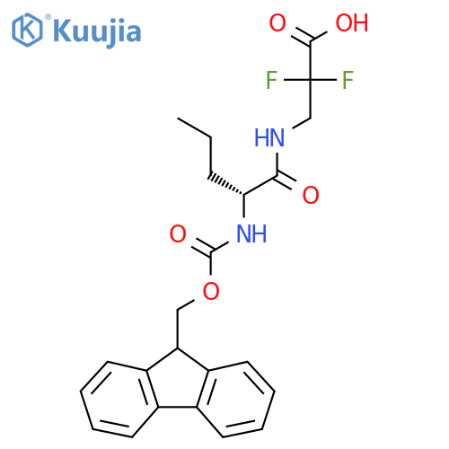 3-(2R)-2-({(9H-fluoren-9-yl)methoxycarbonyl}amino)pentanamido-2,2-difluoropropanoic acid structure