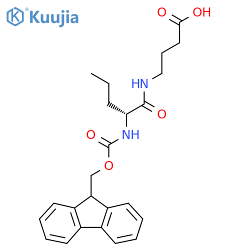 4-(2R)-2-({(9H-fluoren-9-yl)methoxycarbonyl}amino)pentanamidobutanoic acid structure