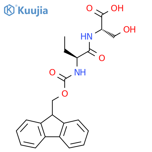 (2S)-2-(2S)-2-({(9H-fluoren-9-yl)methoxycarbonyl}amino)butanamido-3-hydroxypropanoic acid structure
