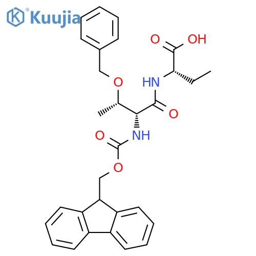 (2S)-2-(2R,3S)-3-(benzyloxy)-2-({(9H-fluoren-9-yl)methoxycarbonyl}amino)butanamidobutanoic acid structure