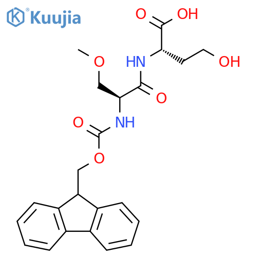 (2S)-2-(2S)-2-({(9H-fluoren-9-yl)methoxycarbonyl}amino)-3-methoxypropanamido-4-hydroxybutanoic acid structure