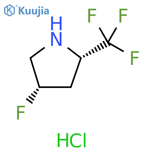 (2S,4S)-4-fluoro-2-(trifluoromethyl)pyrrolidine hydrochloride structure