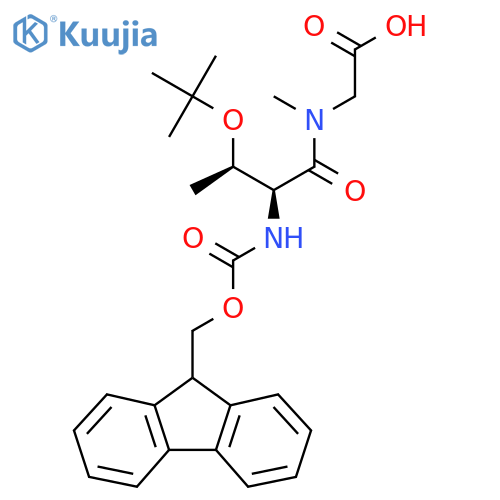 2-(2S,3R)-3-(tert-butoxy)-2-({(9H-fluoren-9-yl)methoxycarbonyl}amino)-N-methylbutanamidoacetic acid structure