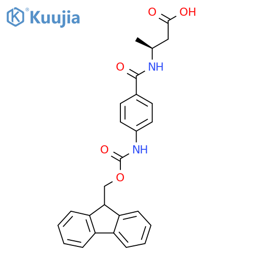 (3S)-3-{4-({(9H-fluoren-9-yl)methoxycarbonyl}amino)phenylformamido}butanoic acid structure