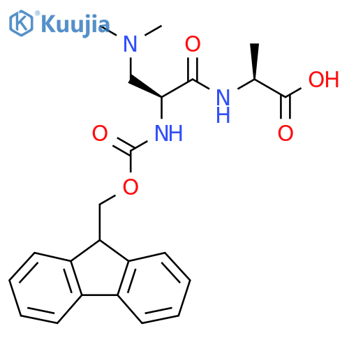 (2S)-2-(2S)-3-(dimethylamino)-2-({(9H-fluoren-9-yl)methoxycarbonyl}amino)propanamidopropanoic acid structure