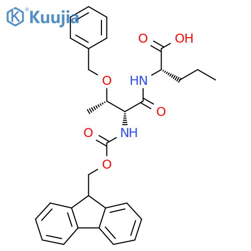 (2S)-2-(2R,3S)-3-(benzyloxy)-2-({(9H-fluoren-9-yl)methoxycarbonyl}amino)butanamidopentanoic acid structure